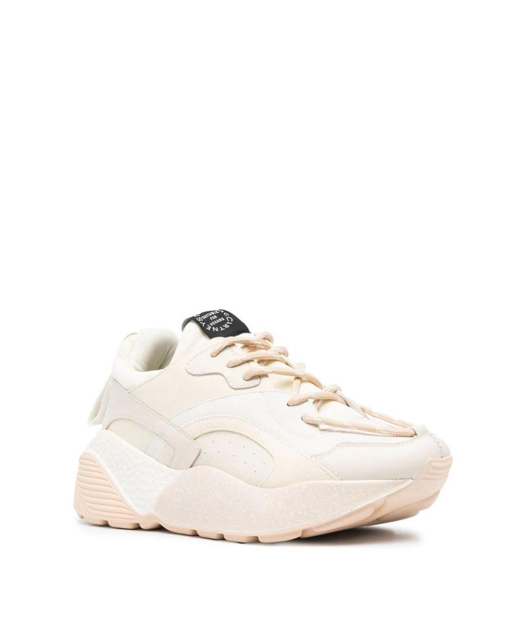 STELLA MCCARTNEY Бежевые синтетические кроссовки, фото 2