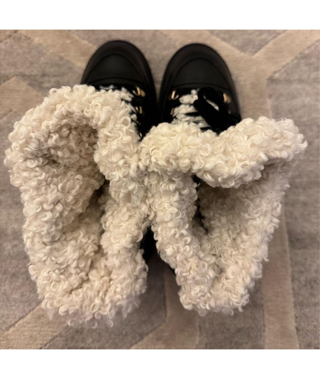 CHANEL Черные кожаные ботинки, фото 3