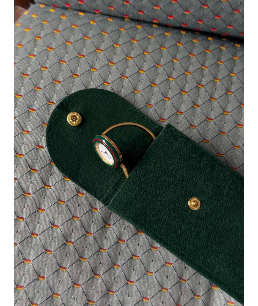 GUCCI Золотые пластиковые часы, фото 5