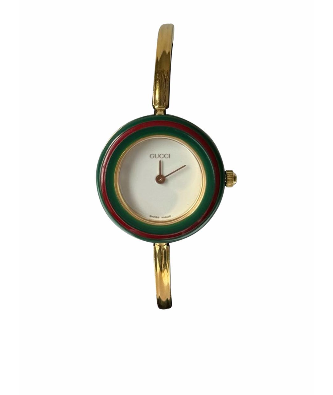 GUCCI Золотые пластиковые часы, фото 1