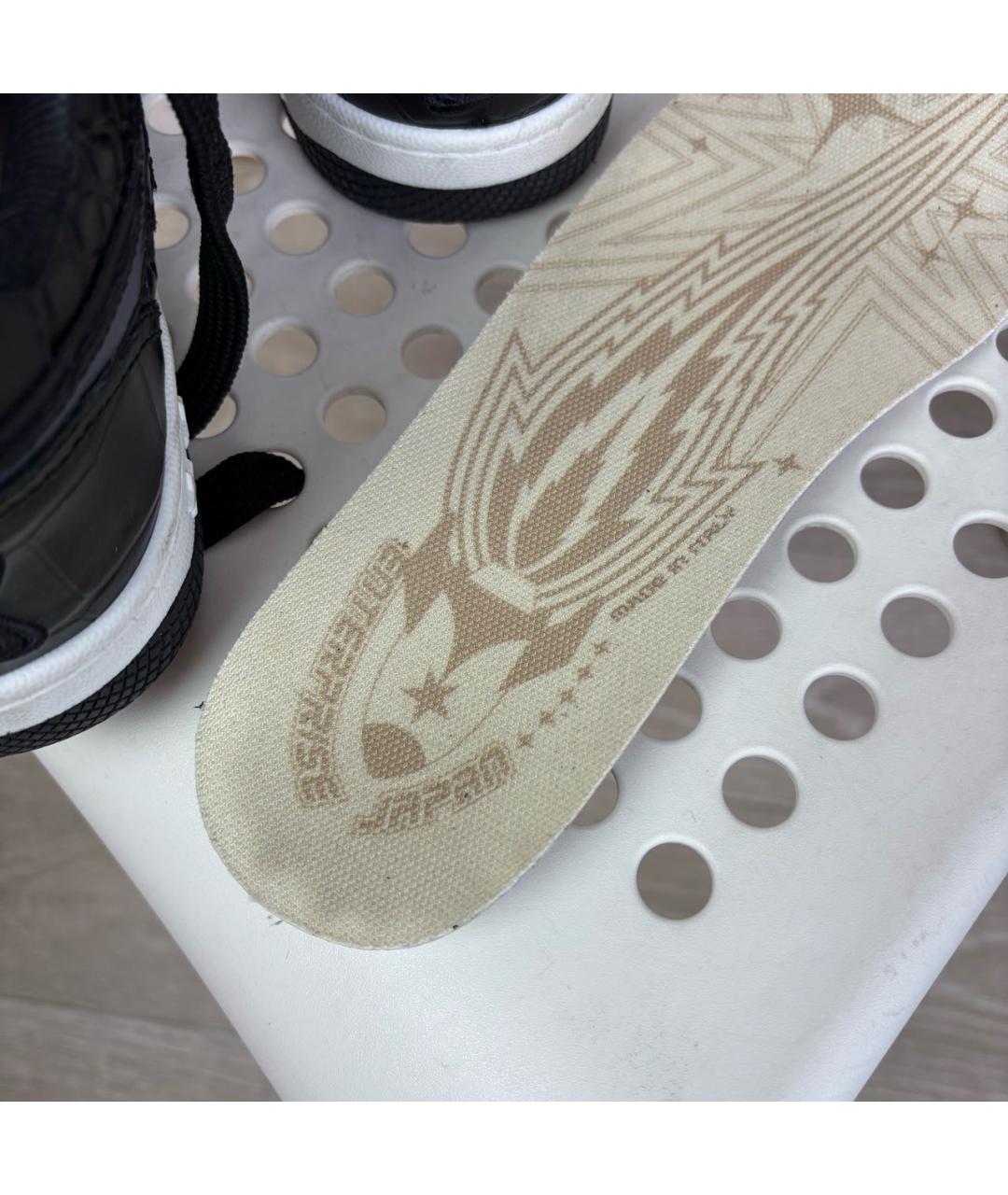 ENTERPRISE JAPAN Черные кожаные низкие кроссовки / кеды, фото 7