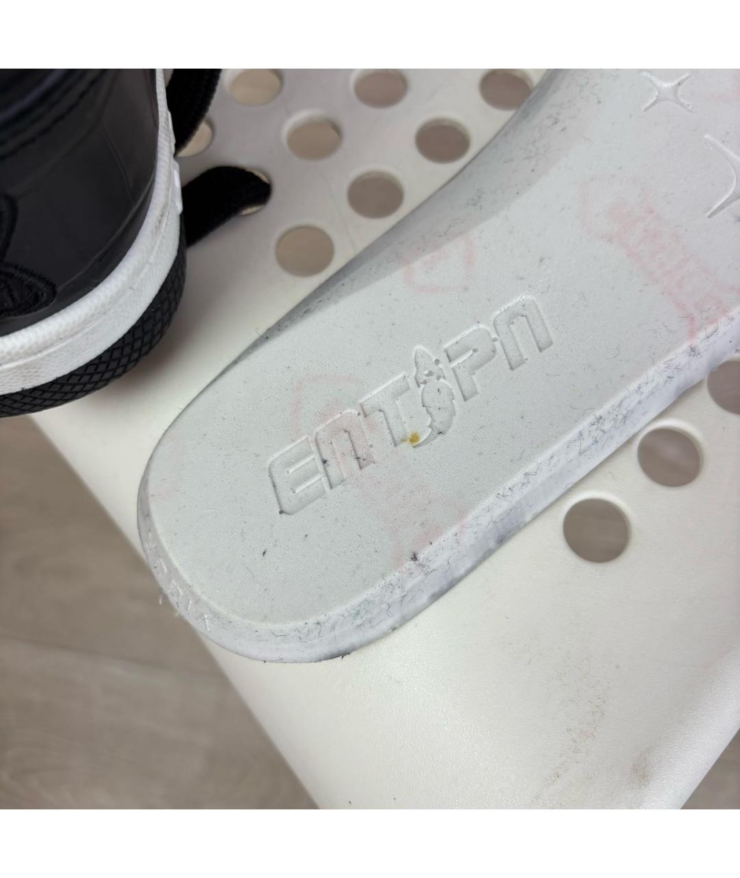 ENTERPRISE JAPAN Черные кожаные низкие кроссовки / кеды, фото 8