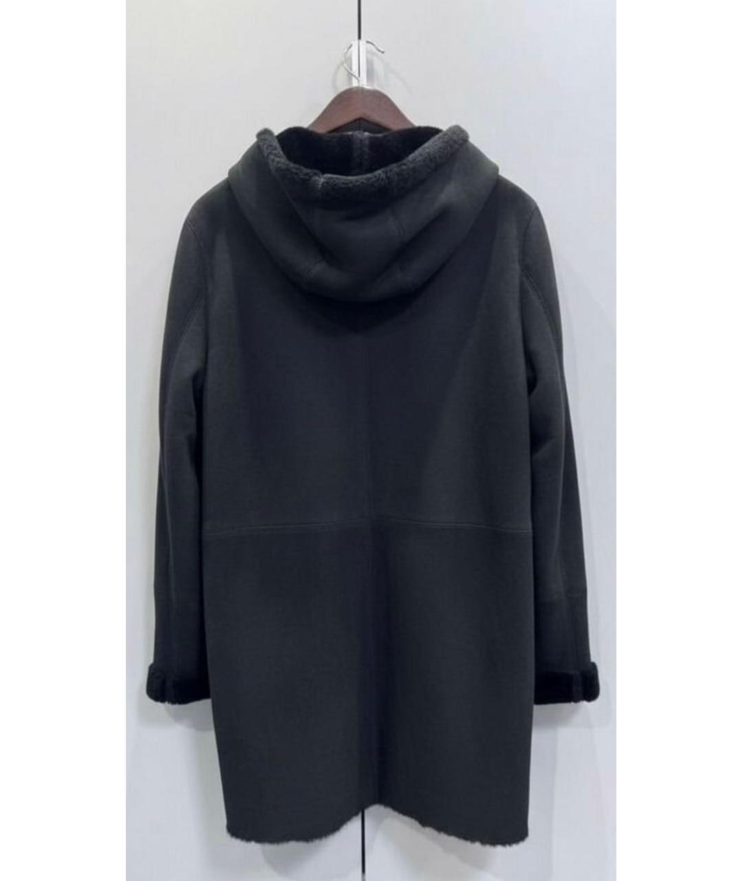 GIORGIO BRATO Черная кожаная дубленка/шуба, фото 2