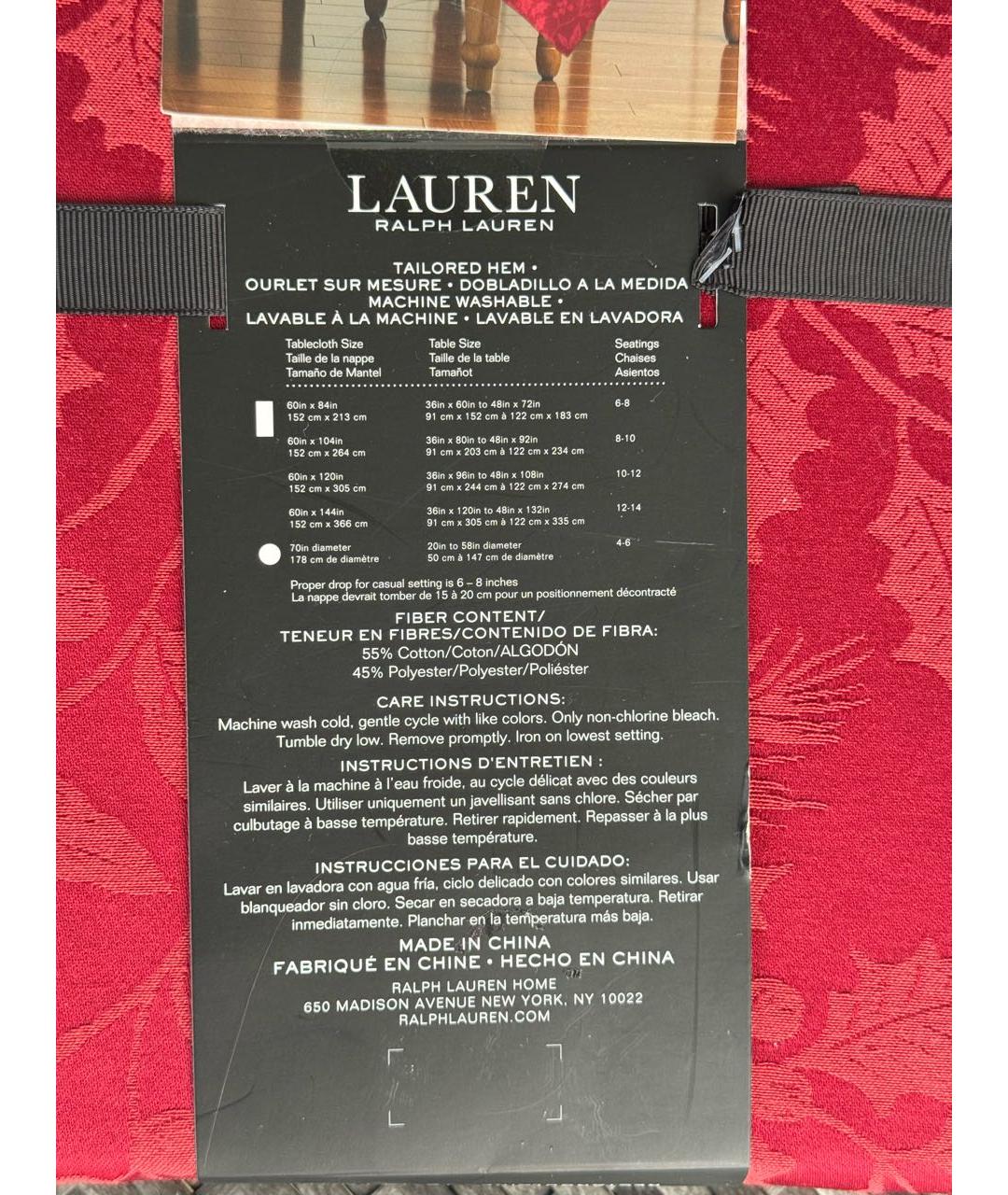 RALPH LAUREN Хлопковая скатерть, фото 3