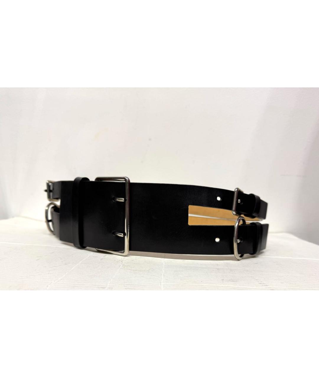 ALEXANDER MCQUEEN Черный кожаный ремень, фото 5