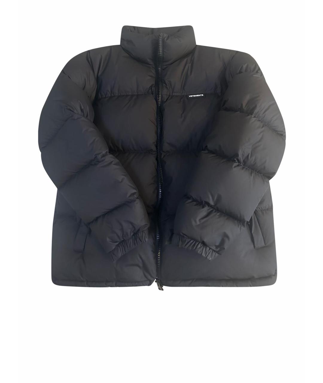 VETEMENTS Черный пуховик, фото 1
