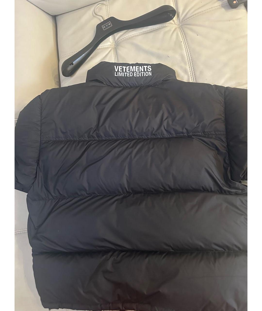 VETEMENTS Черный пуховик, фото 2