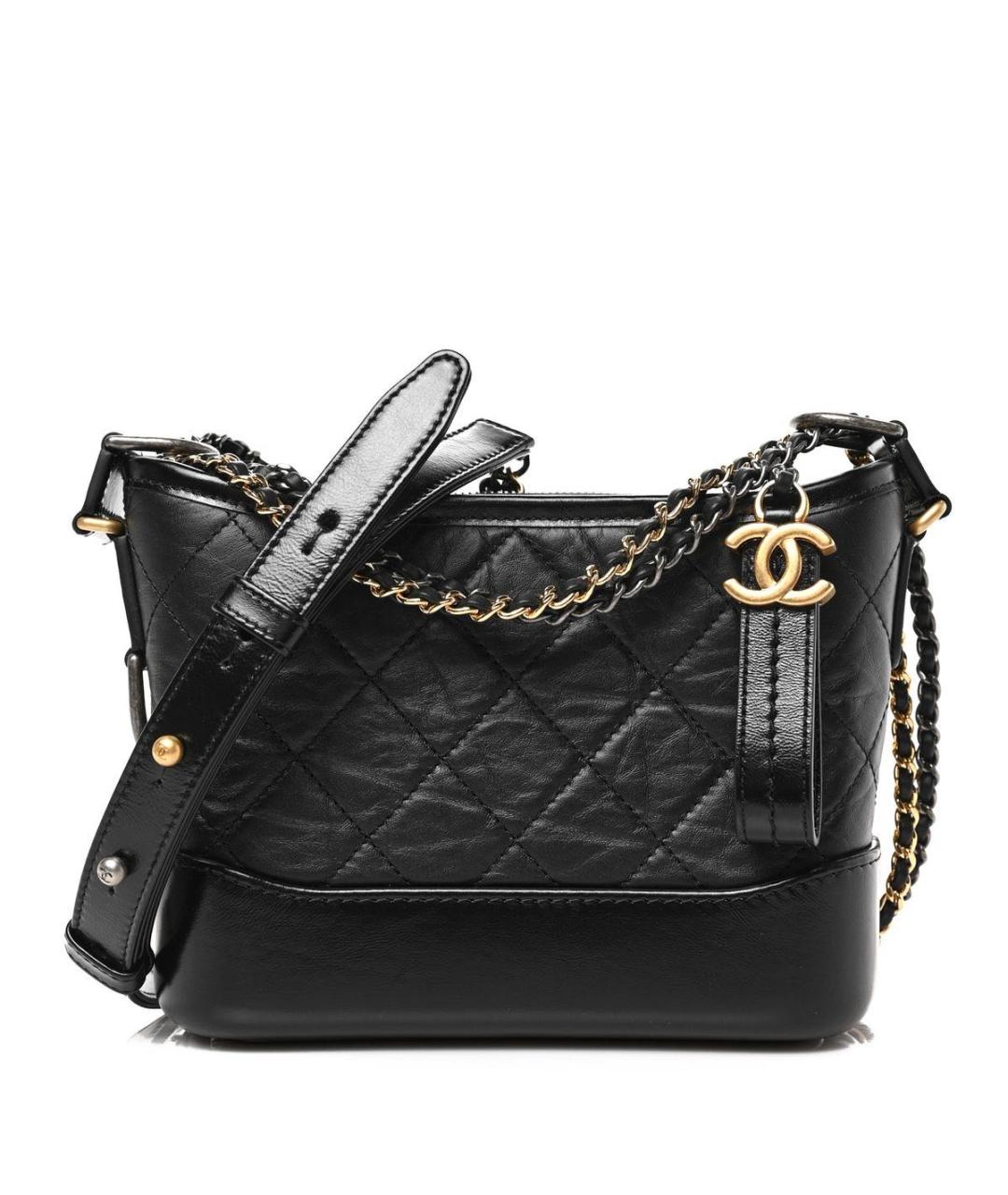 CHANEL Черная кожаная сумка через плечо, фото 1