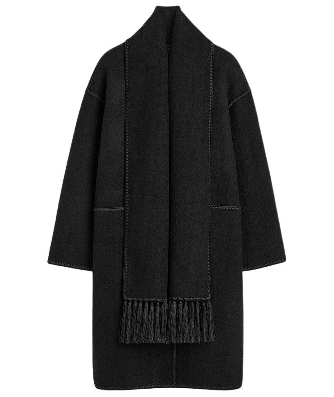 TOTEME Черное шерстяное пальто, фото 1
