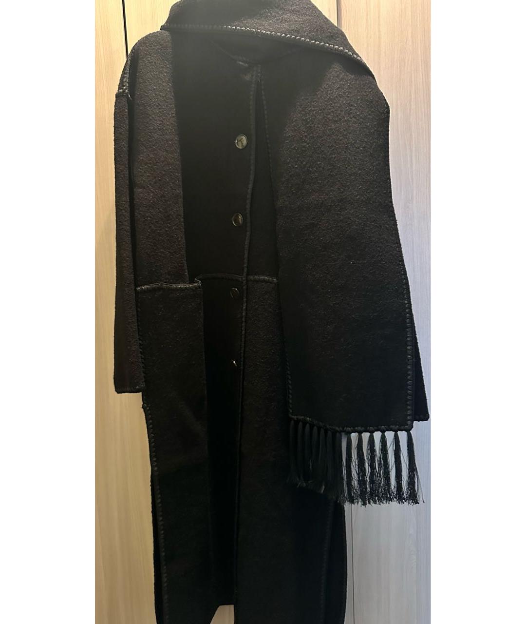 TOTEME Черное шерстяное пальто, фото 3