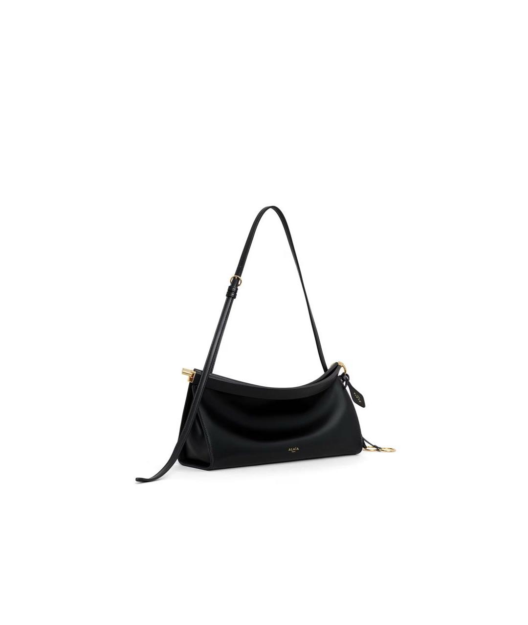ALAIA Черная кожаная сумка с короткими ручками, фото 2