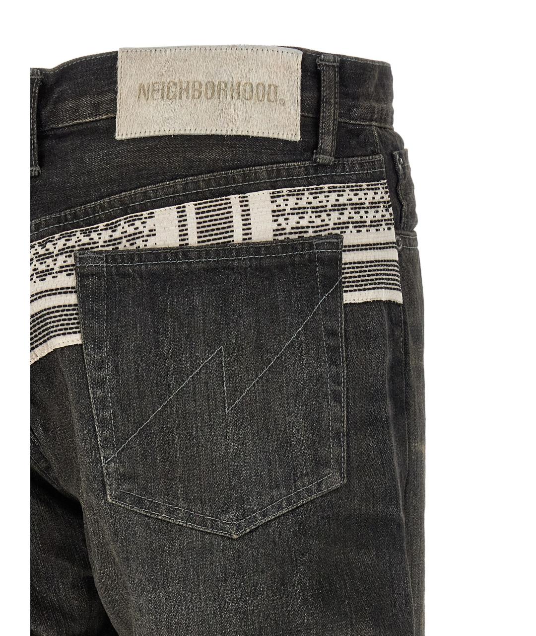 YOHJI YAMAMOTO Черные хлопковые прямые джинсы, фото 4