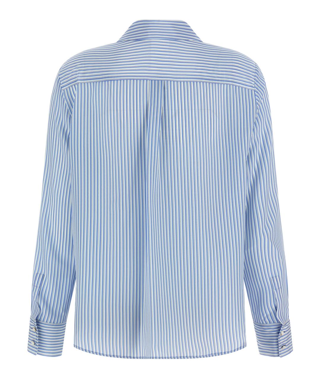 MAX MARA STUDIO Голубая шелковая рубашка, фото 2