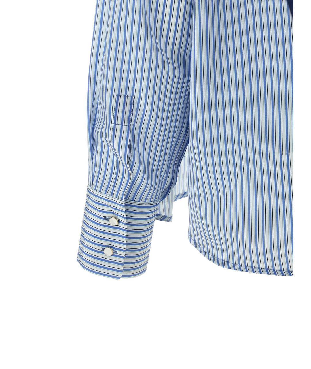 MAX MARA STUDIO Голубая шелковая рубашка, фото 4