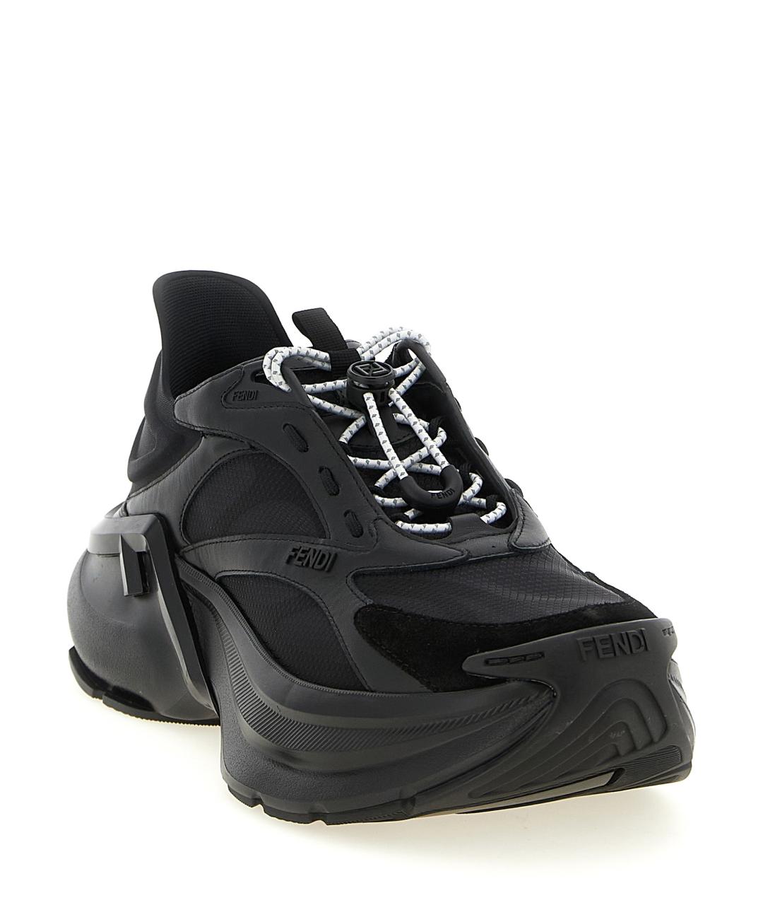 FENDI Черные кроссовки, фото 2