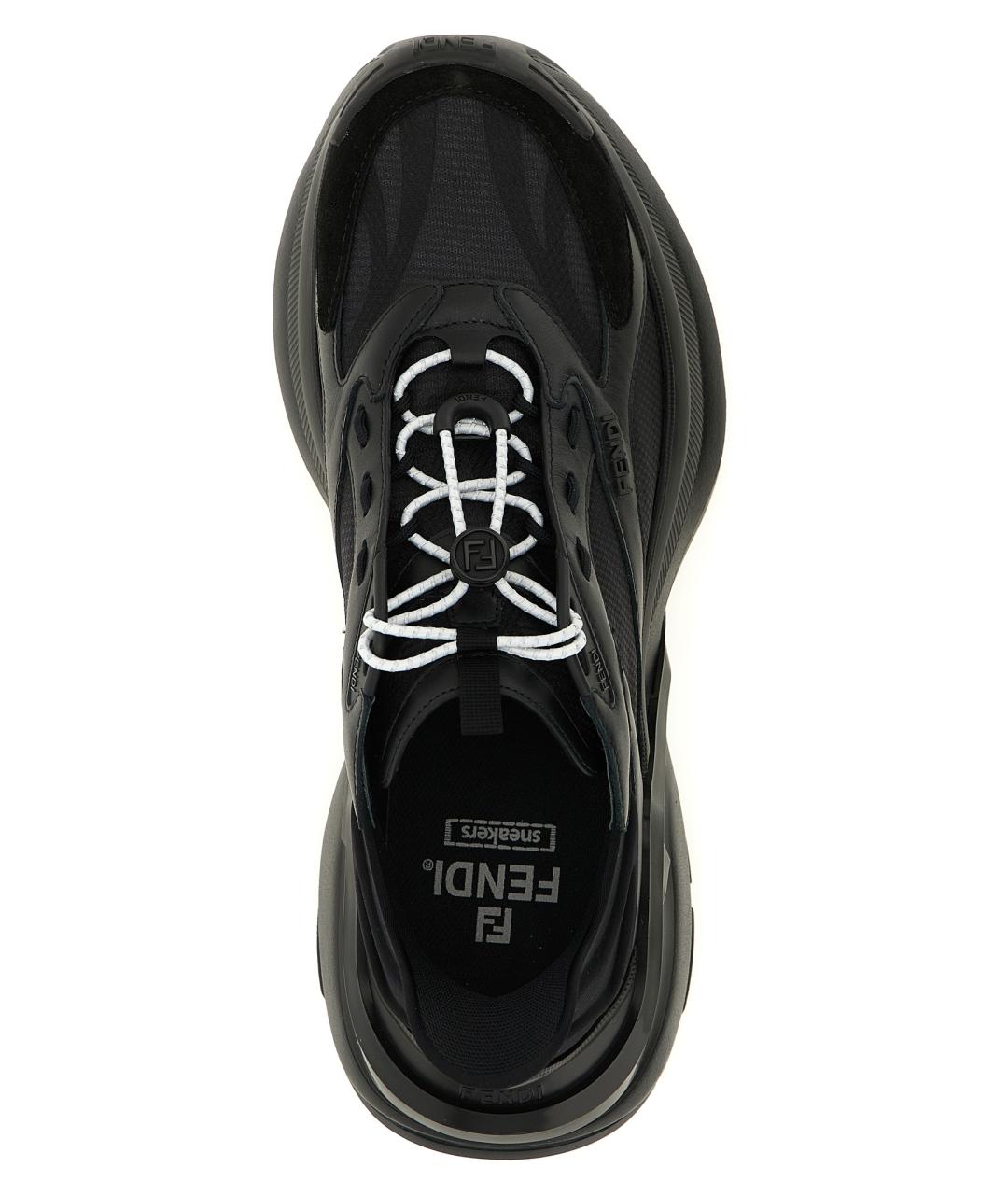 FENDI Черные кроссовки, фото 4
