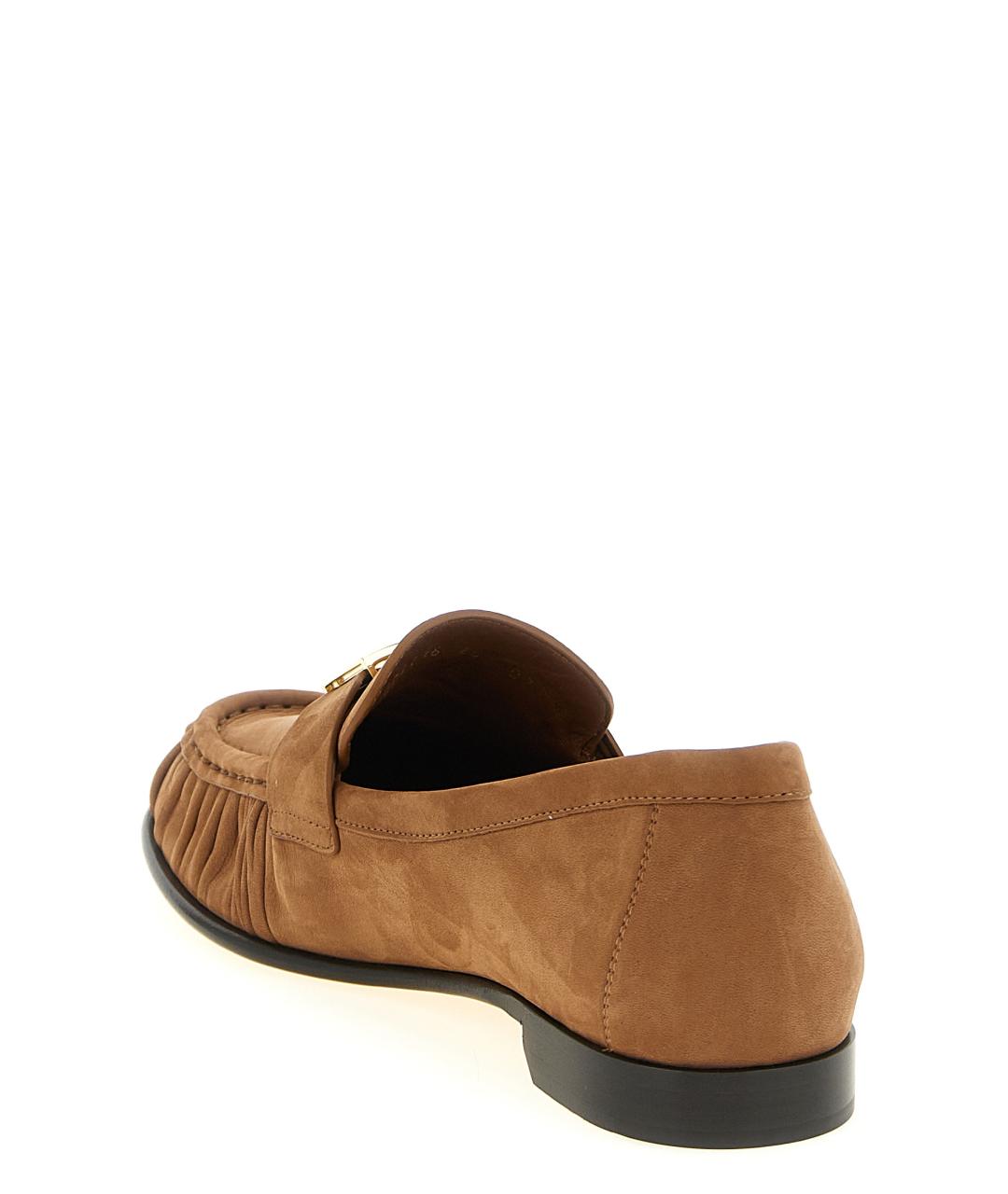 FENDI Коричневые замшевые лоферы, фото 3