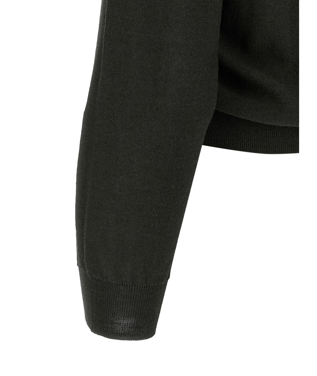 LEMAIRE Черный шерстяной кардиган, фото 5