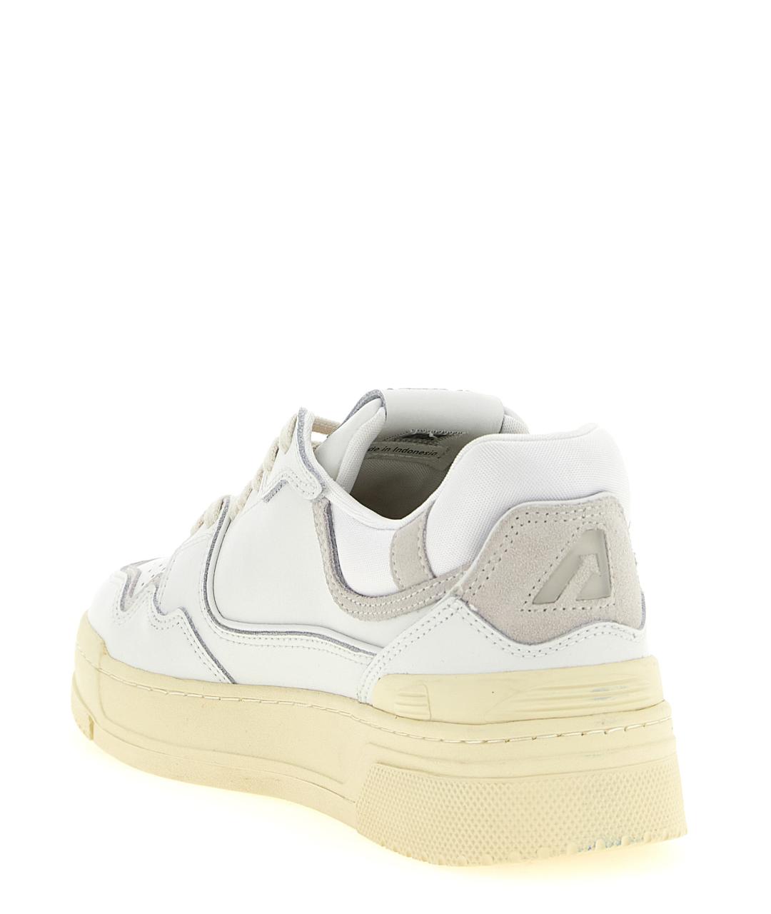 AUTRY Белые кожаные низкие кроссовки / кеды, фото 3