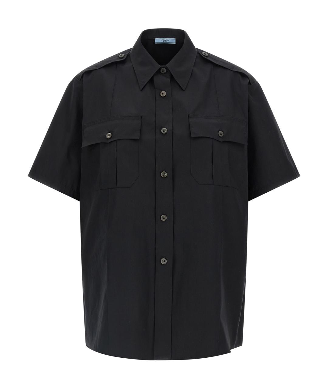 PRADA Черная хлопковая рубашка, фото 1