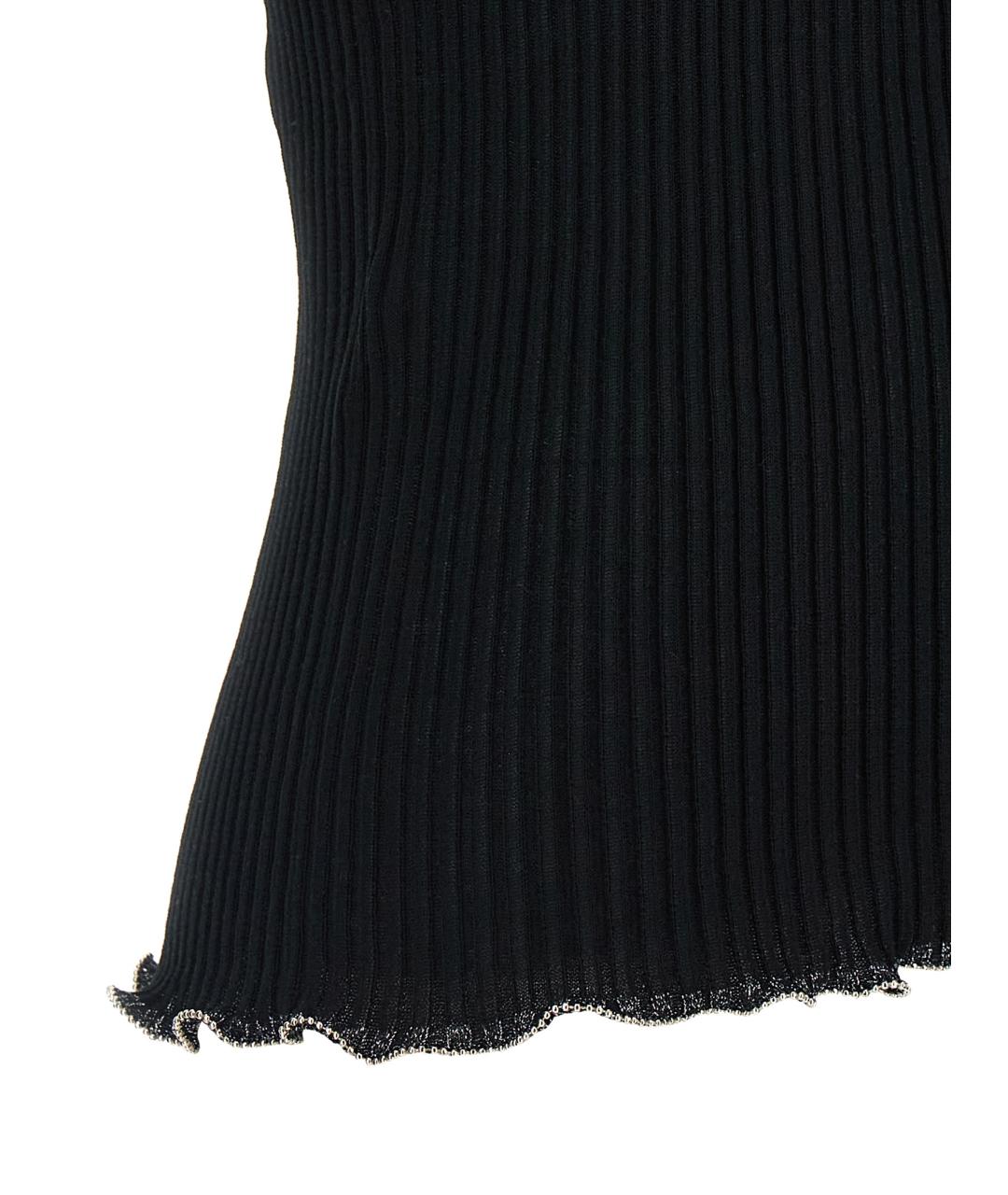 PINKO Черная хлопковая майка, фото 4