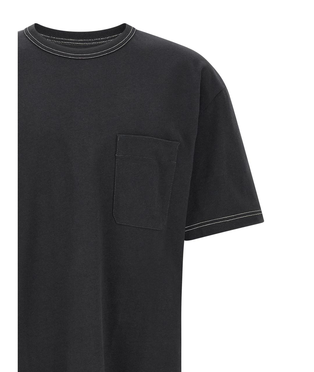 LEMAIRE Темно-синяя хлопковая футболка, фото 3