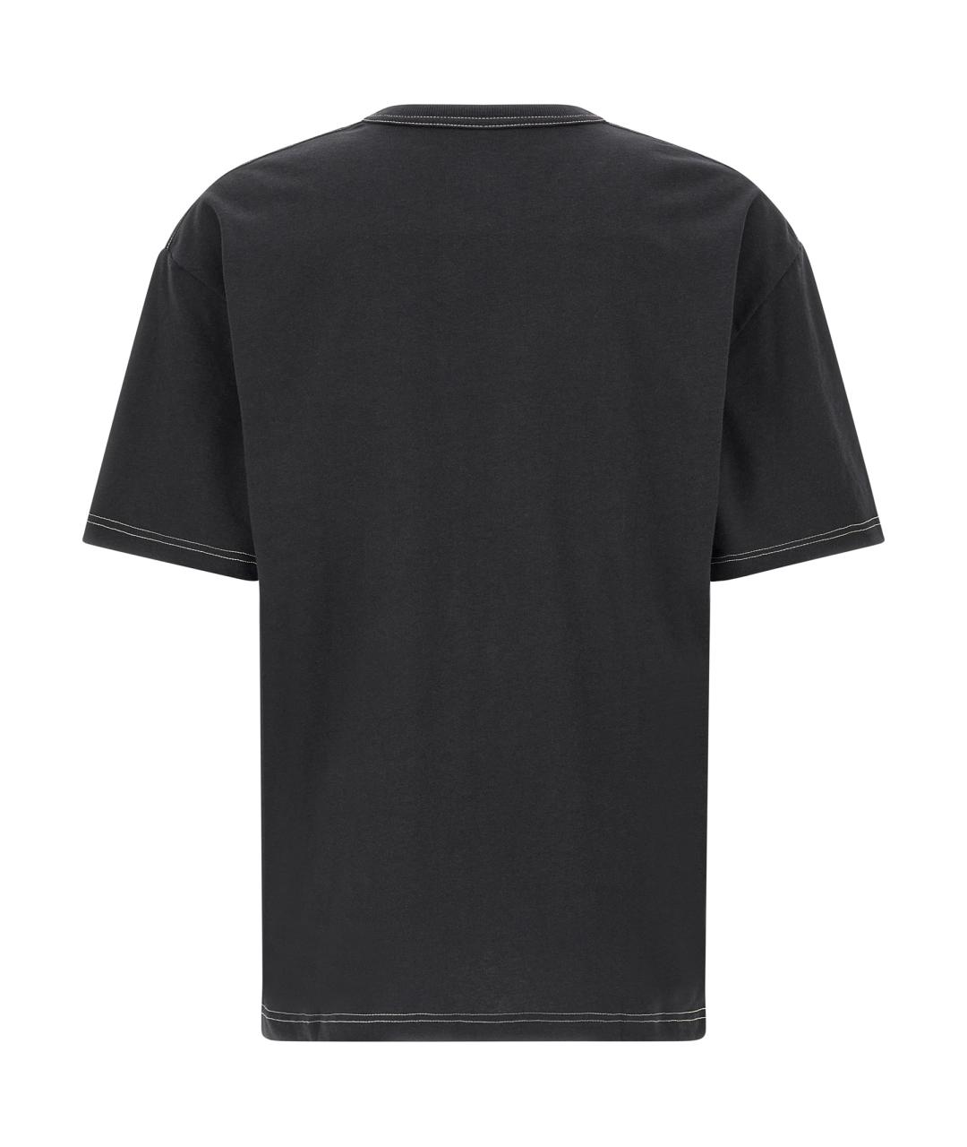 LEMAIRE Темно-синяя хлопковая футболка, фото 2