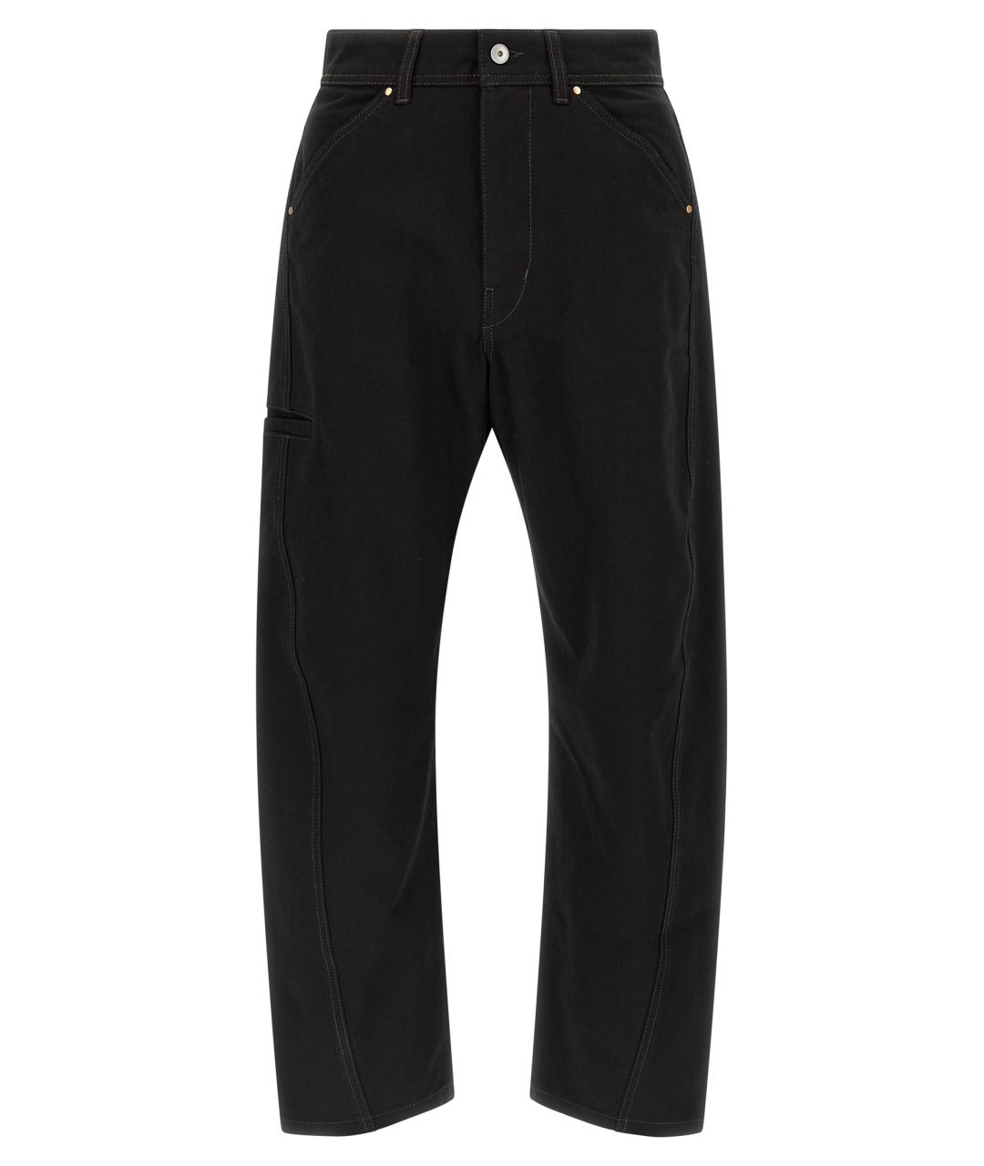 LEMAIRE Черные хлопковые прямые джинсы, фото 1