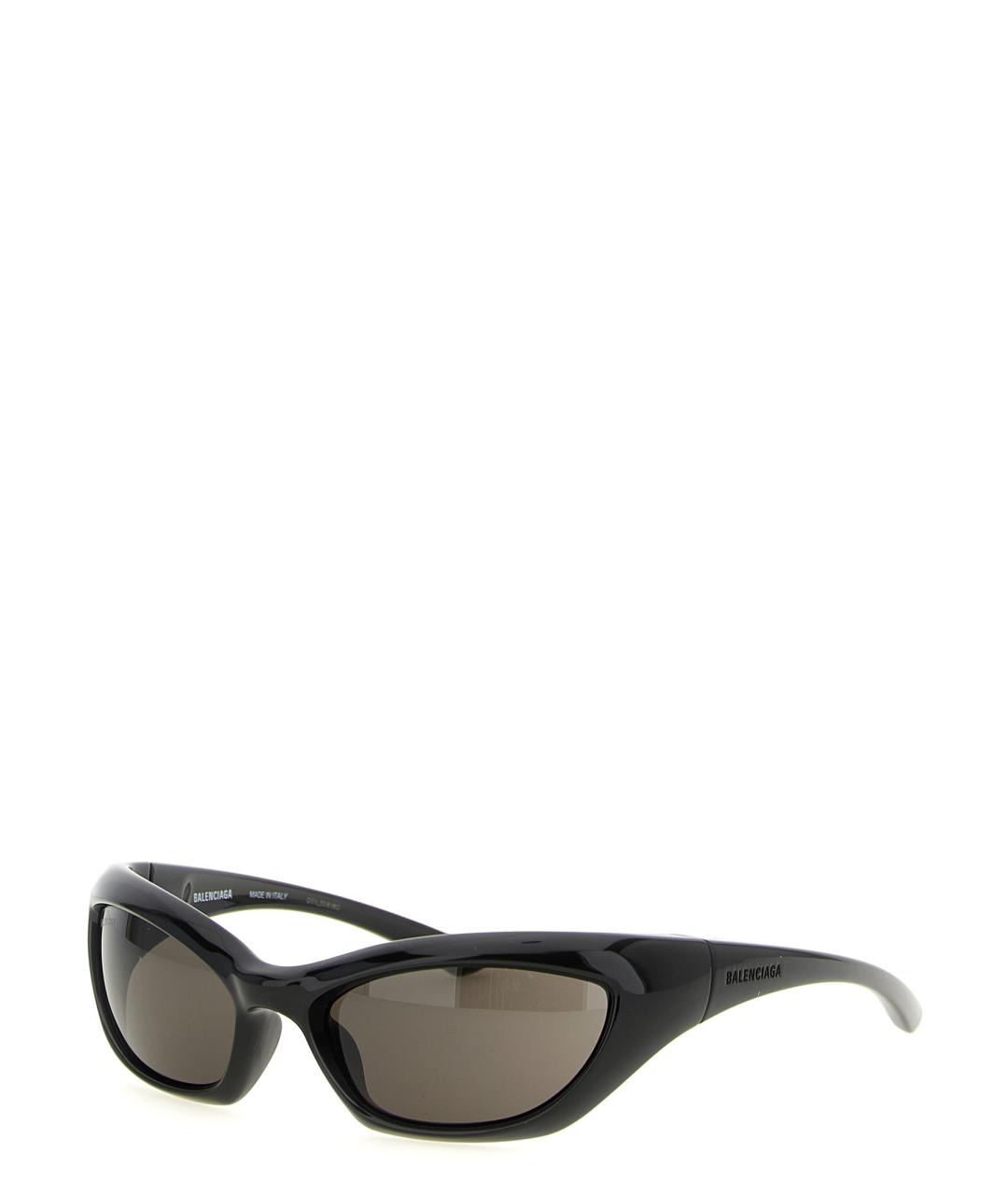 BALENCIAGA Черные пластиковые солнцезащитные очки, фото 3