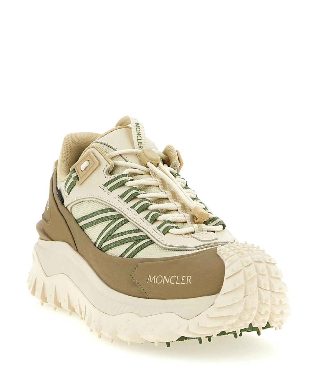 MONCLER Бежевые низкие кроссовки / кеды, фото 2