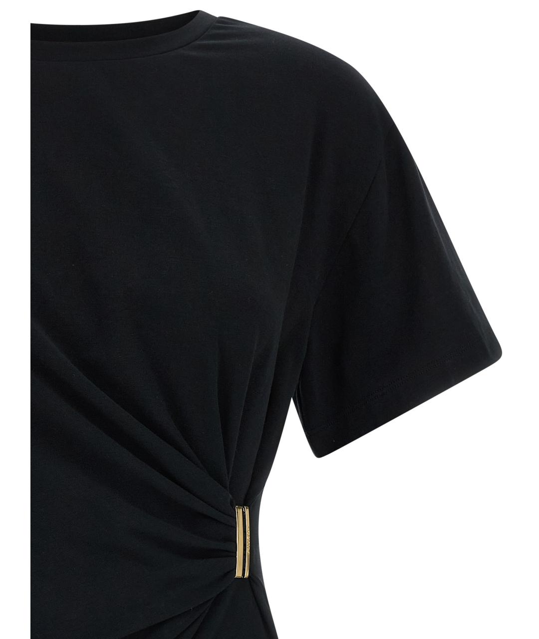 PINKO Черная хлопковая футболка, фото 3