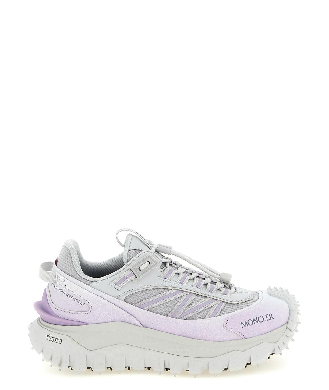 MONCLER Фиолетовые синтетические кроссовки, фото 1