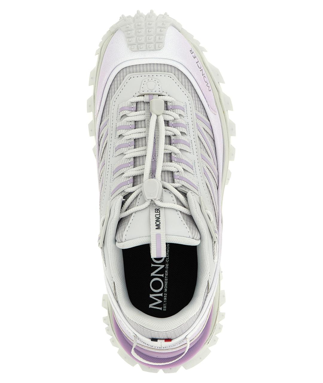 MONCLER Фиолетовые синтетические кроссовки, фото 4