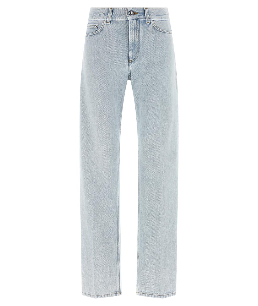 GIVENCHY Голубые хлопковые прямые джинсы, фото 1