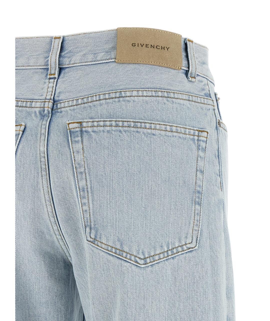 GIVENCHY Голубые хлопковые прямые джинсы, фото 4