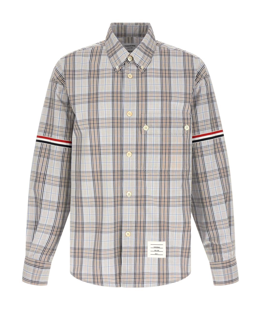 THOM BROWNE Мульти хлопковая кэжуал рубашка, фото 1