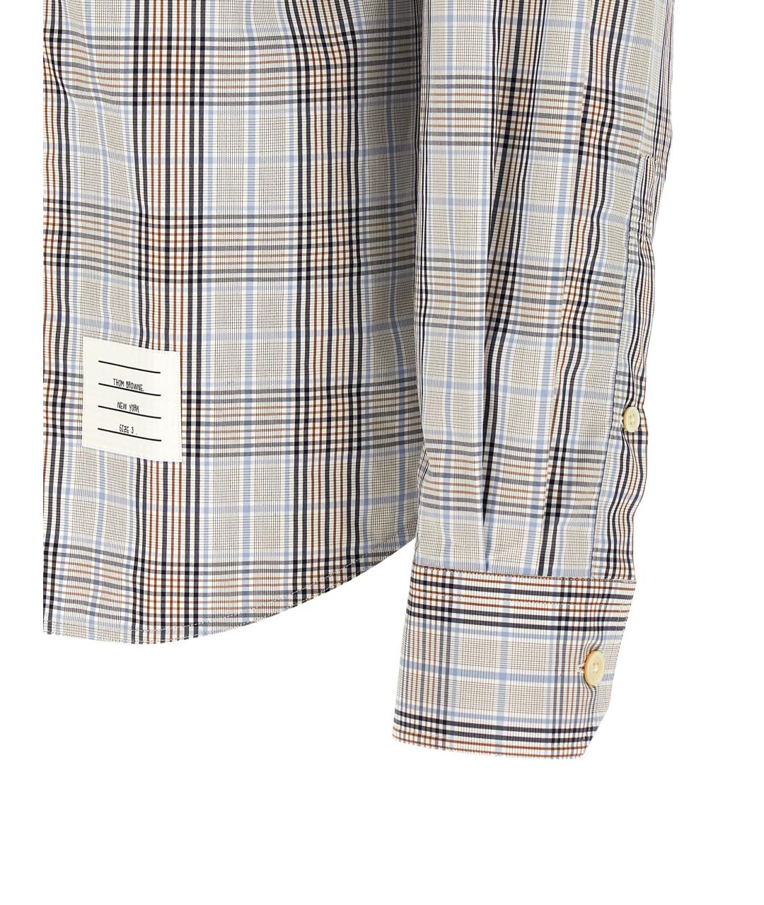 THOM BROWNE Мульти хлопковая кэжуал рубашка, фото 4