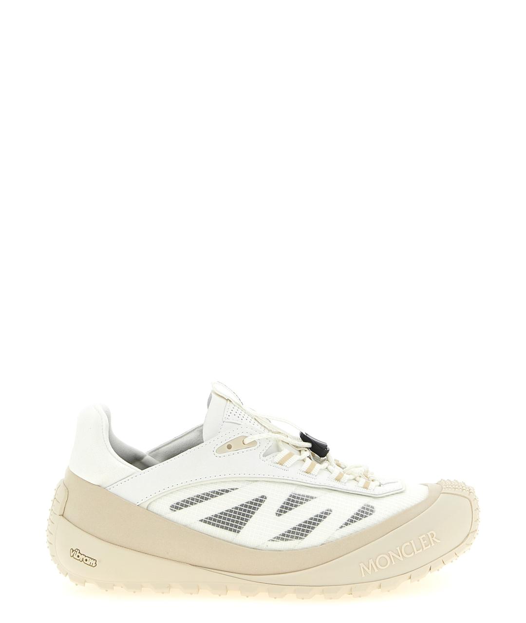MONCLER Бежевые синтетические кроссовки, фото 1