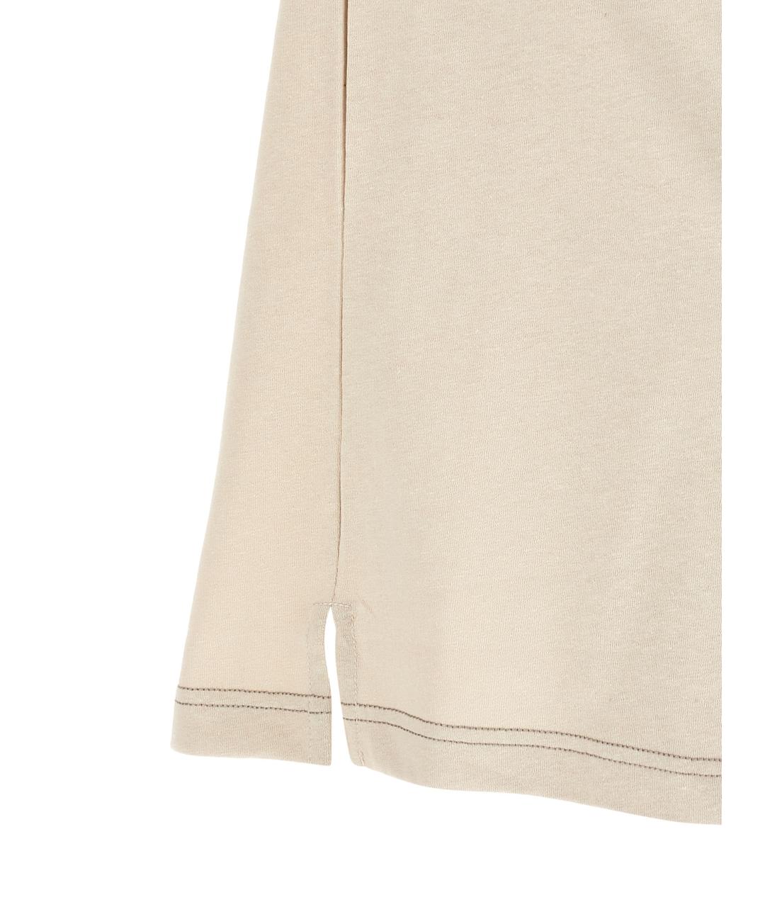 LEMAIRE Бежевая хлопковая футболка, фото 4