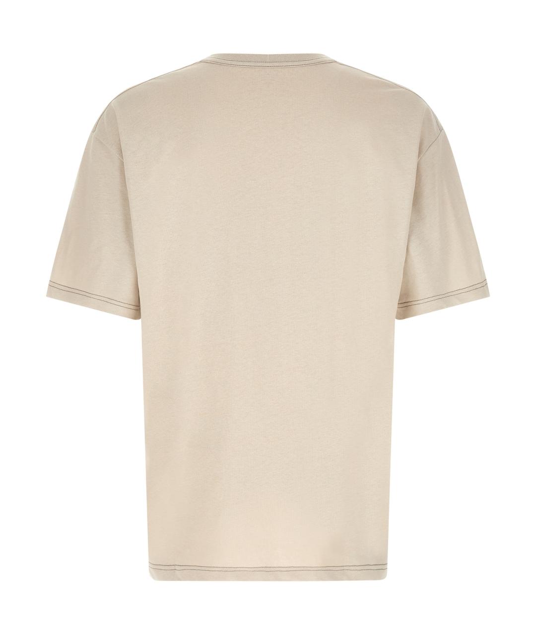 LEMAIRE Бежевая хлопковая футболка, фото 2