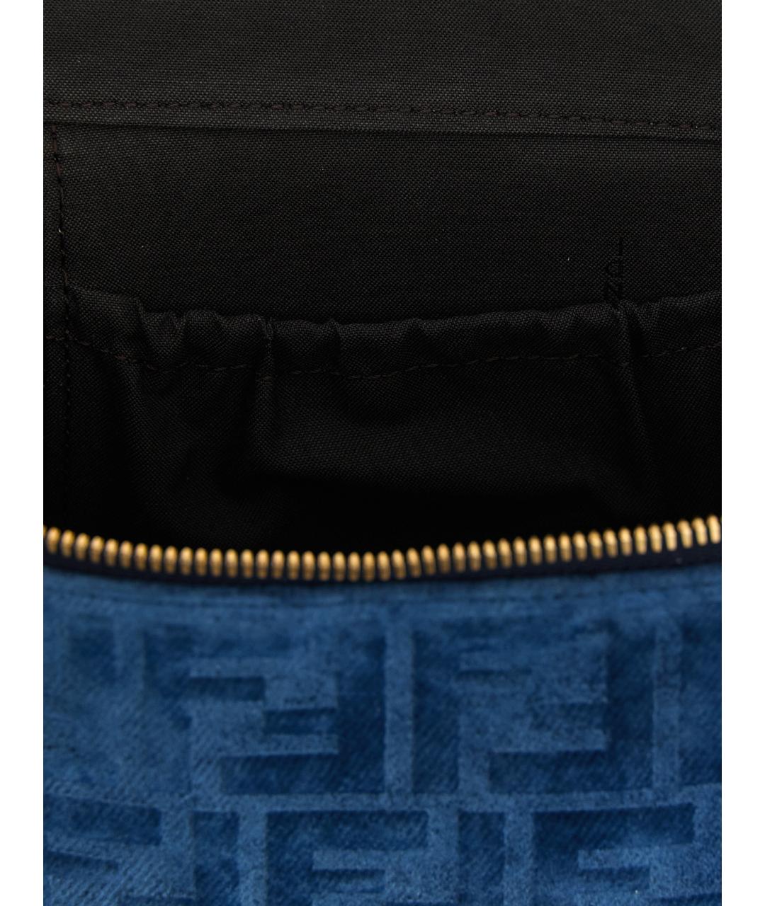 FENDI Синяя деним сумка через плечо, фото 4