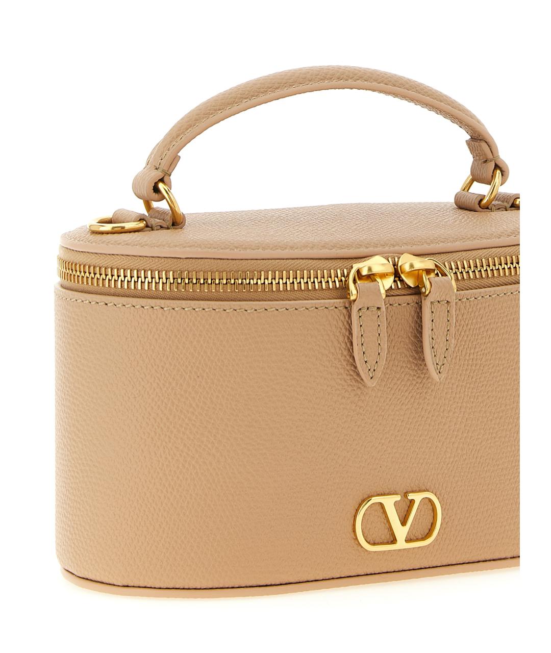 VALENTINO Розовая кожаная сумка через плечо, фото 3