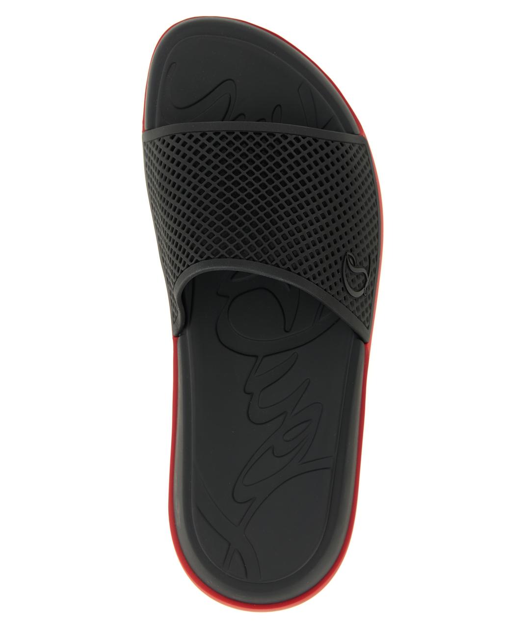 CHRISTIAN LOUBOUTIN Черные шлепанцы, фото 4