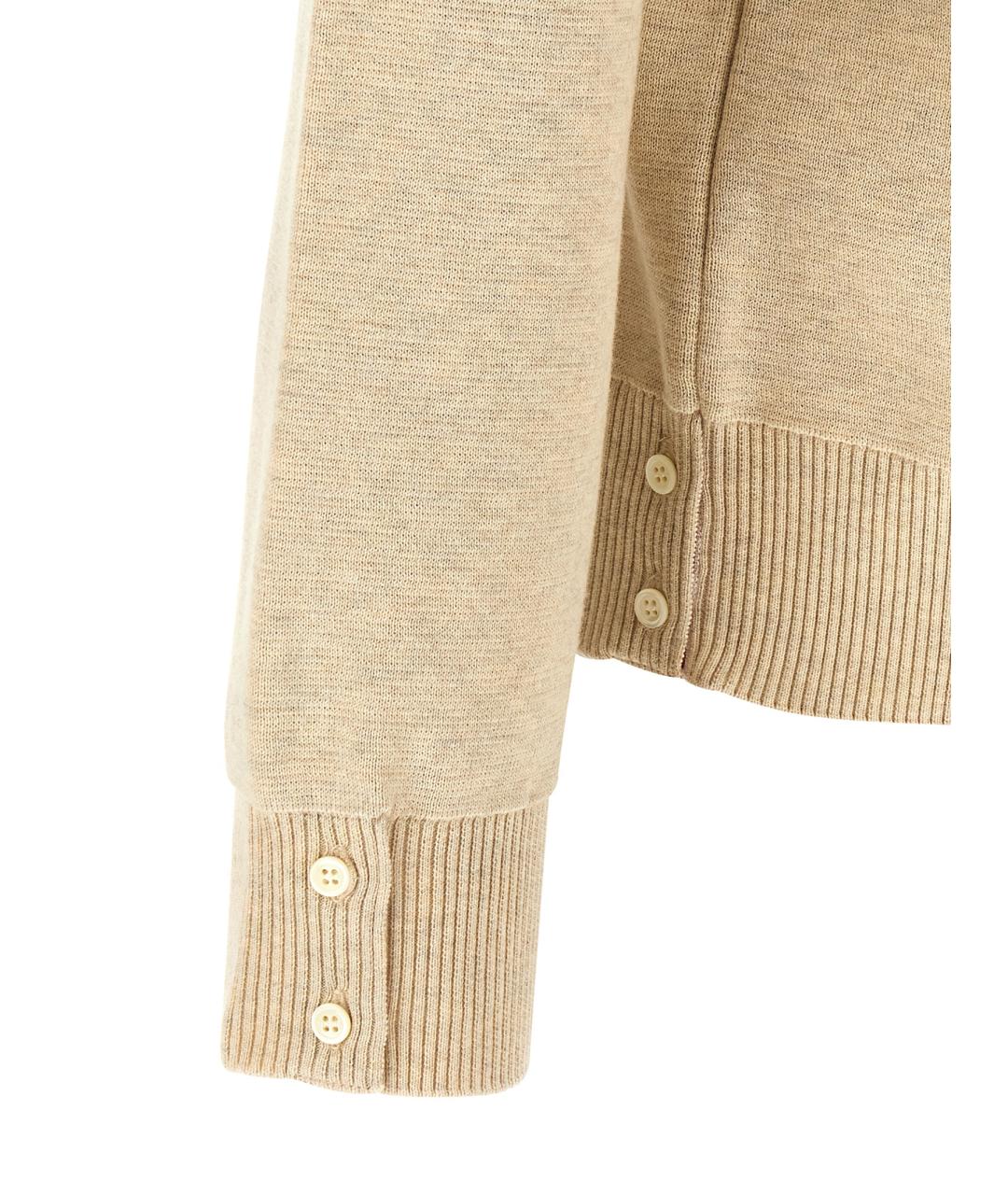 THOM BROWNE Бежевый хлопковый джемпер / свитер, фото 4