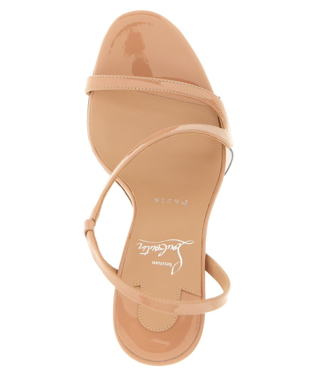 CHRISTIAN LOUBOUTIN Розовые босоножки из лакированной кожи, фото 4