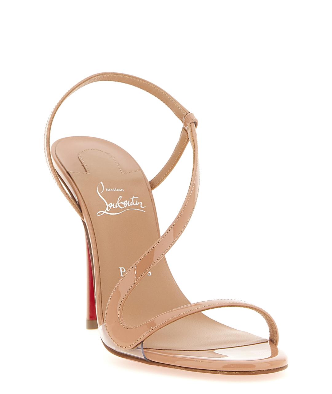 CHRISTIAN LOUBOUTIN Розовые босоножки из лакированной кожи, фото 2