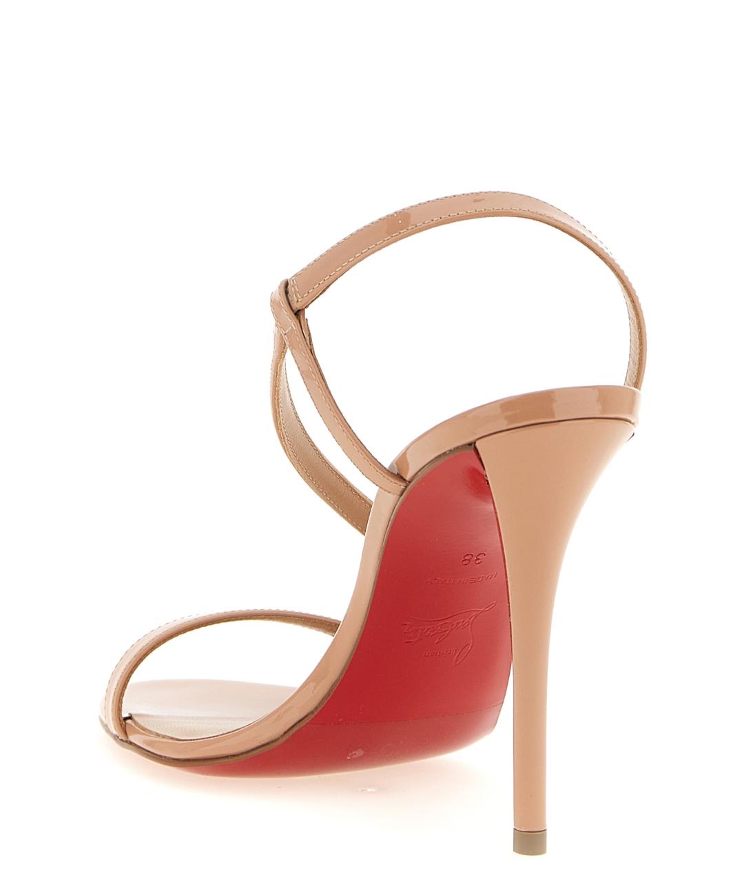 CHRISTIAN LOUBOUTIN Розовые босоножки из лакированной кожи, фото 3