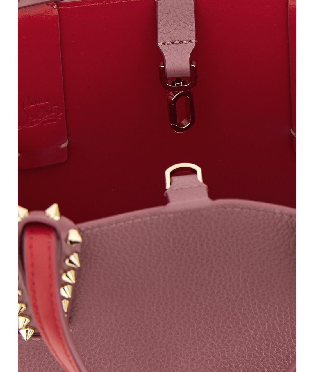 CHRISTIAN LOUBOUTIN Розовая кожаная сумка тоут, фото 4