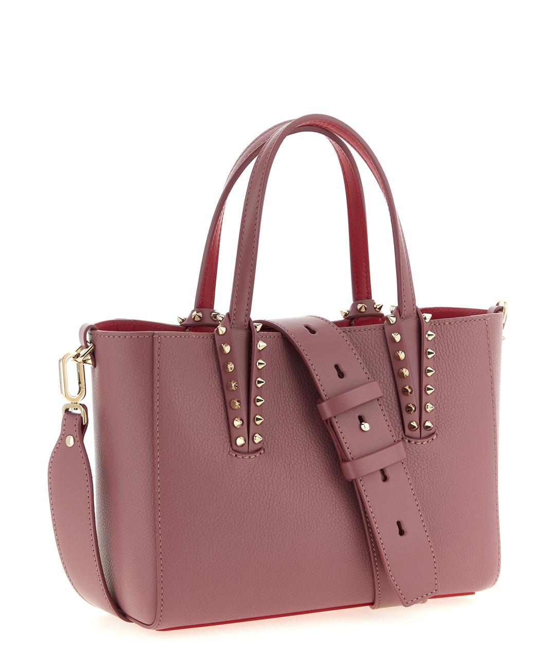 CHRISTIAN LOUBOUTIN Розовая кожаная сумка тоут, фото 2