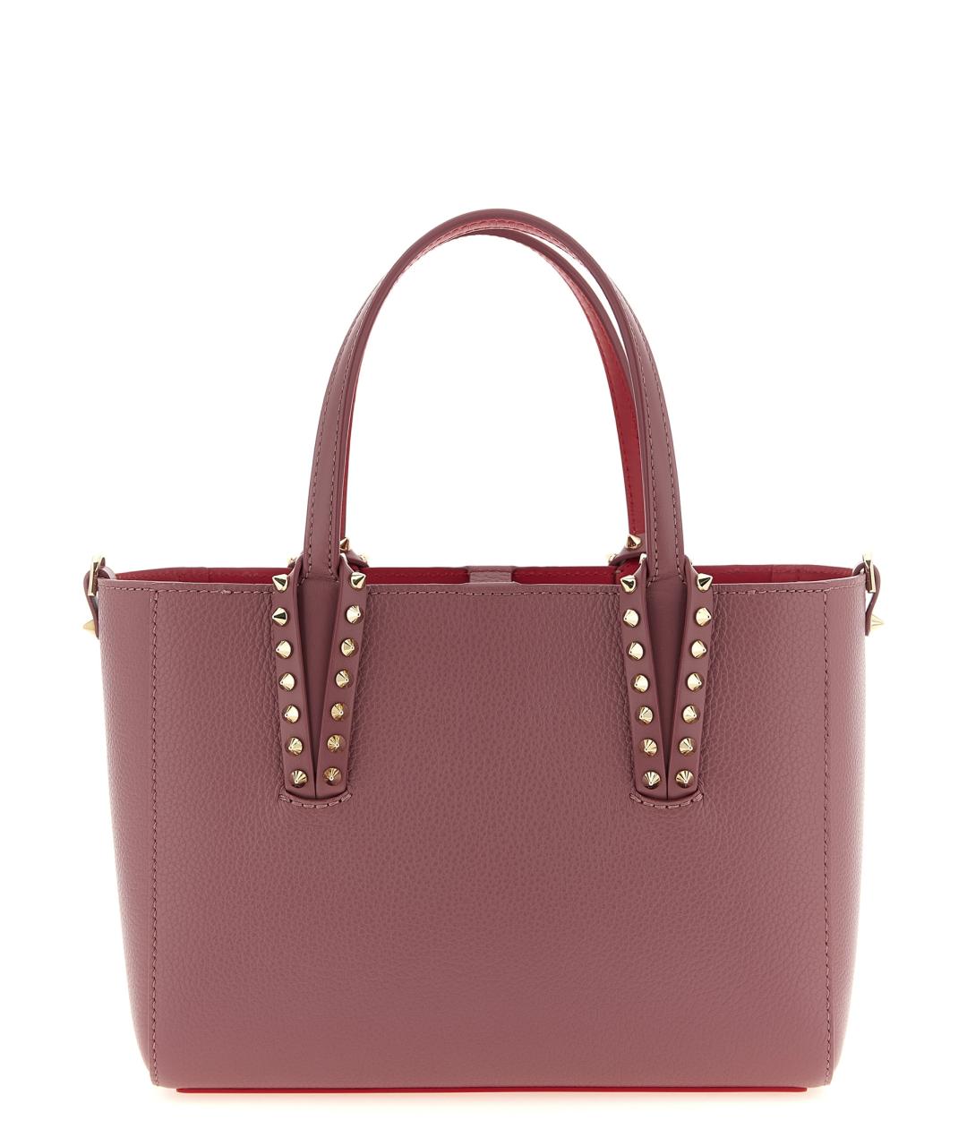 CHRISTIAN LOUBOUTIN Розовая кожаная сумка тоут, фото 1